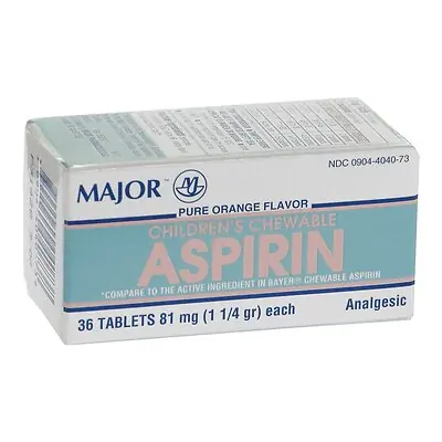 Major Pharmaceuticals - 00536100836 Major™ Children's Chewable Aspirin