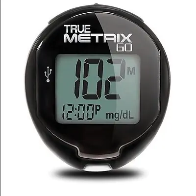 Trividia Health Inc - RF4H01-01BK Blood Glucose Meter TRUE METRIX GO® 4 Second Results Stores up to 500 Results No Coding Required