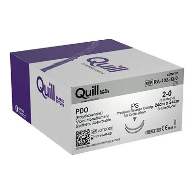 Surgical Specialties - RA-1028Q-0 Quill™ Knotless Tissue-Closure Device Suture with Needle