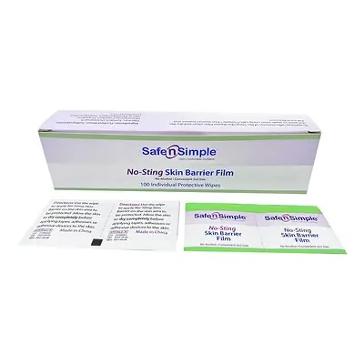 Safe N Simple No-Sting Skin Barrier Wipe SNS80744 by Safe N Simple