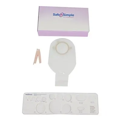 Safe N Simple - SNS7312234 Ostomy Pouch Safe n Simple™ Two-Piece System 12 Inch Length Without Barrier Drainable