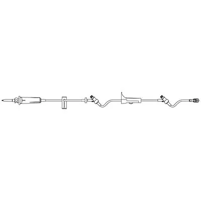 B. Braun - 352635 Primary IV Administration Set SafeDay™ Gravity 2 Ports 60 Drops / mL Drip Rate Without Filter 105 Inch Tubing Solution