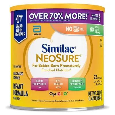 Abbott Nutrition - 66923 Infant Formula Similac® NeoSure® Unflavored 22.8 oz. Can Powder Premature