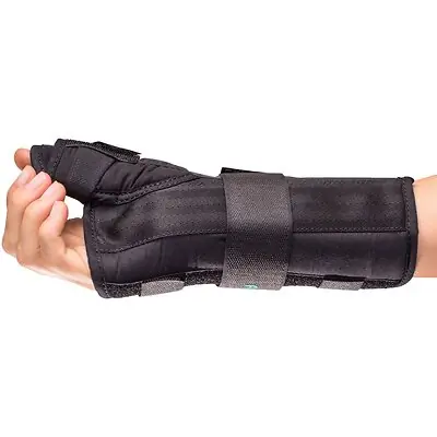 Bird & Cronin - 08144563 Wrist Brace with Thumb Spica Premier® Aluminium / Foam / Nylon / Plastic / Polyester Right Hand Black Medium