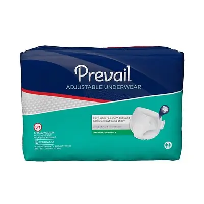 First Quality Products LLC - PVR-512 Absorbent Underwear Prevail® Adjustable Adult Small / Medium Unisex Disposable Moderate Absorbency