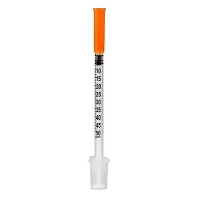 Sol-Millennium Medical - 1652812B Standard Insulin Syringe with Needle Sol-M™ 0.5 mL 1/2 Inch 28 Gauge NonSafety Regular Wall