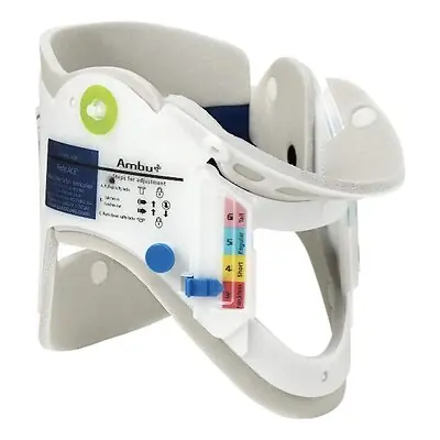 Ambu - 000281151 Extrication Cervical Collar with Headwedge Ambu® Perfit ACE™ Preformed Adult One Size Fits Most One-Piece / Trachea Opening Adjustable Height Adjustable Neck Circumference