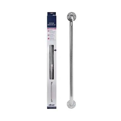 Drive DeVilbiss Healthcare 12124-3 - drive™ Wall Grab Bar, Chrome, 24 Inch - 1/Each, 3/Box