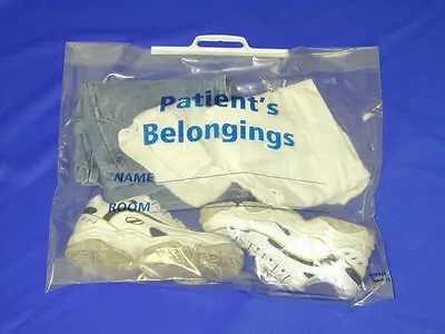 McKesson Brand 30461100 - Patient Belongings Bag McKesson 3 X 19 X 22 Inch Polyethylene Snap Closure Clear - 1/Each, 250/Case