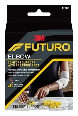 3M Company 47863ENR - 3M Futuro Comfort Elbow Support, Pressure Pads, Breathable, Elastic, Large - 1/Each, 12/Case