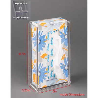 Poltex Inc - TISSUE2.2-W Tissue Box Holder Poltex® Clear PETG One Tissue Box Wall Mount