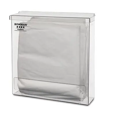Market Lab Inc - GN401-0111 Gown Dispenser Bowman® Wall / Door Mount Clear 14.63W X 15.34H x 4D Inch PETG Plastic