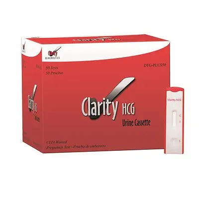 Clarity Lab Group LLC - DTG-HCGPLUS50 Reproductive Health Test Kit Clarity® hCG Pregnancy Test 50 Tests CLIA Waived