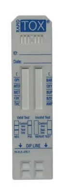 Healgen Scientific Ltd - 10-5MT-030 Drugs of Abuse Test Kit Rapid TOX® AMP, COC, mAMP/MET, OPI300, THC 50 Tests CLIA Waived