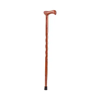 Mabis Healthcare - 502-3000-0158 Brazos™ Twisted Red Cedar Cane with T-Handle