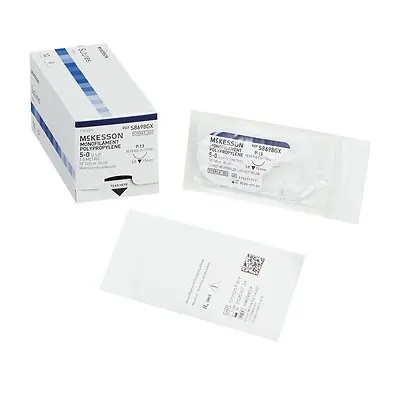 McKesson Brand - S8698GX McKesson Monofilament Polypropylene Suture with P-13 Needle