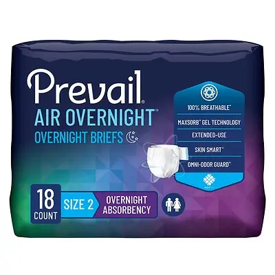 First Quality Products LLC - NGX-013 Prevail Air™ Overnight Briefs Overnight Absorbency