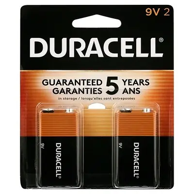 Procter & Gamble - 04133321601 Alkaline Battery Duracell® Coppertop® 9V Cell 9 Volt Disposable 2 Pack