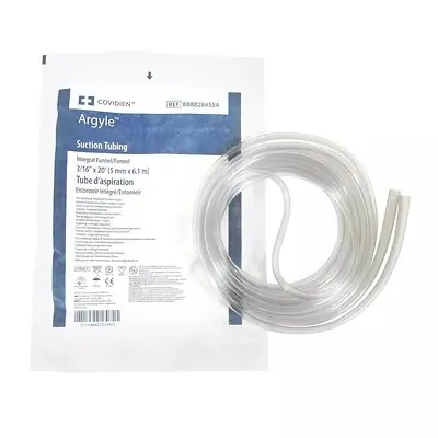 Cardinal - 8888284554 Suction Tubing Argyle® Clear 3/16 Inch I.D. 20 Foot Length Non-Conductive Plastic Sterile
