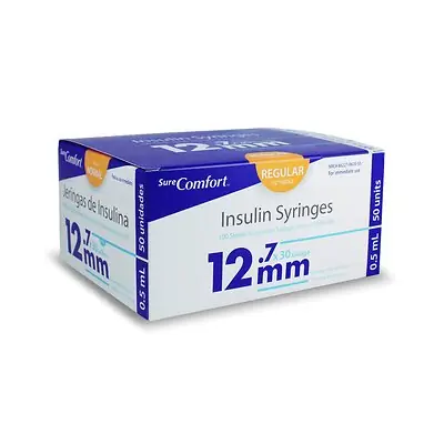 Allison Medical Inc - 22-6205 Standard Insulin Syringe with Needle Surecomfort® 0.5 mL 1/2 Inch 30 Gauge NonSafety Regular Wall