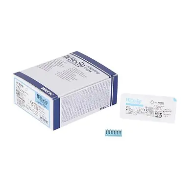 Teleflex Medical - 523800 Ligating Clip Hemoclip® Traditional Style Titanium Medium Blue Clip 10 Clips