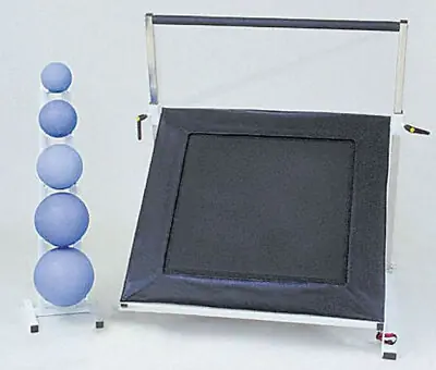 Fabrication Enterprises - 10-3131 Medicine Ball and Rebounder 5 Piece Set and Storage Rack CanDo® 2 lbs. / 4 lbs. / 7 lbs. / 11 lbs. / 15 lbs.