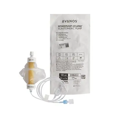 Avanos Medical Sales LLC - E102000 Elastomeric Pump Homepump Eclipse* 100 mL Volume 200 mL / Hr. Flow Rate