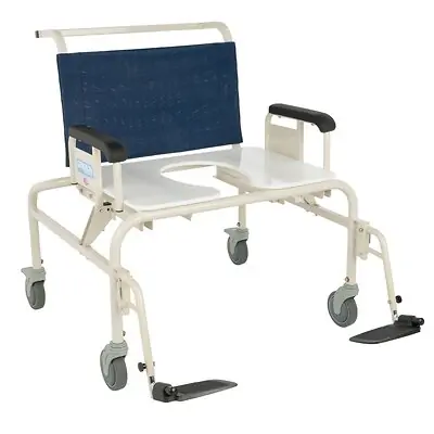 Graham-Field - 5228 Commode / Shower Chair Gendron Padded Removable Arms Steel Frame Mesh Backrest 28 Inch Seat Width 750 lbs. Weight Capacity