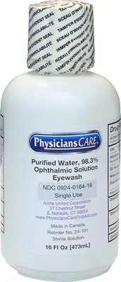 Connecticut Clean Room - K-FAK-24-101 Eyewash Solution The Safety Zone® 16 oz. Squeeze Bottle