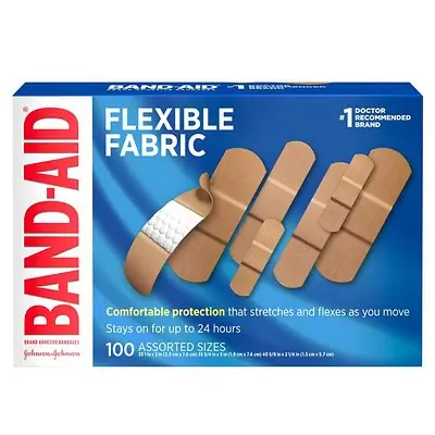 J & J Sales - 38137115078 Band-Aid® Flexible Fabric Adhesive Bandages Assorted Sizes
