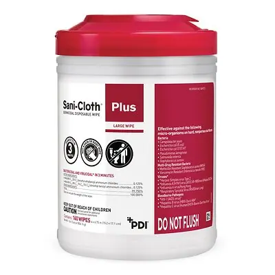 Professional Disposables - Q89072 Sani-Cloth® Plus Germicidal Wipe Disinfectant Cleaner