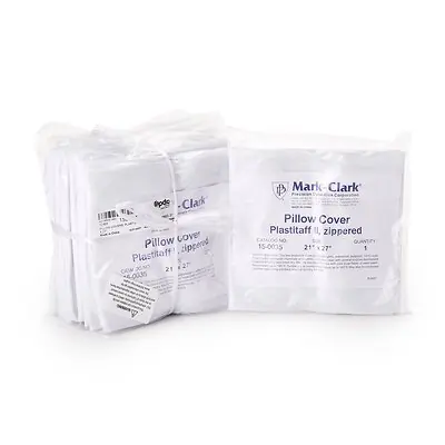 PDC Healthcare - 15035-11-MGD Mark-Clark® White 4 mil Plastistaff Pillow Cover With Zip