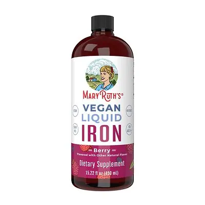 MRO MaryRuth LLC - BL-AD-IRN-CV-SF-16Z-UN-02 Mary Ruth's® Vegan Liquid Iron for Metabolism