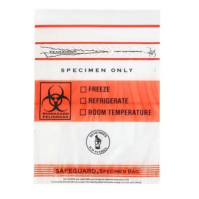 Minigrip - MGTZ69 SafeGuard® with TearZone® Specimen Transport Bag with Document Pouch