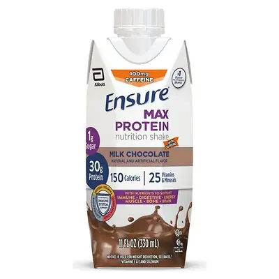 Abbott Nutrition - 68166 Oral Supplement Ensure® Max Protein Nutrition Shake Milk Chocolate Flavor Liquid 11 oz. Reclosable Carton