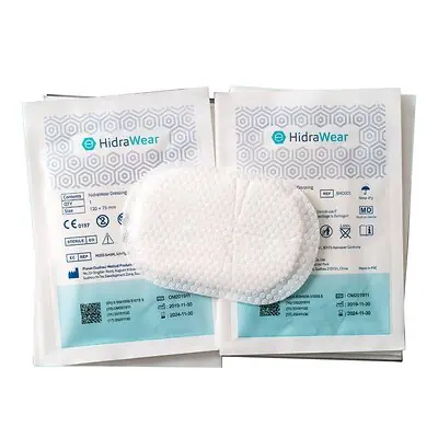 HidraMed Solutions - SP1001 Super Absorbent Dressing HidraWear Rectangle 3 X 5 Inch With Border Sterile