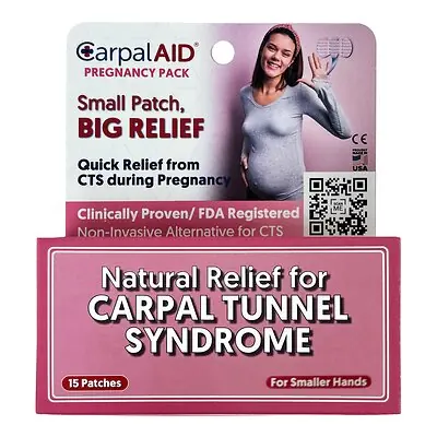 Carpal AID LLC - SMP15PK CarpalAid® Patch Pregnancy Hand-Based Carpal Tunnel Support