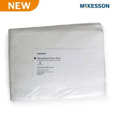 McKesson Brand - 19-2840W Anti-Static Anti-Fatigue Floor Mat McKesson 28 Inch X 40 Foot Heavy Absorbency White Spunbond / Melt-Blown Polypropylene