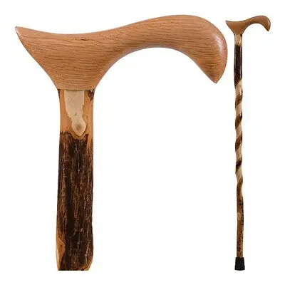 Mabis Healthcare - 502-3000-0086 Brazos™ Twisted Hickory Cane