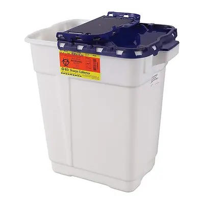 BD - 305329 Pharmaceutical Waste Container Recykleen™ White Base 18-1/2 X 17-3/4 X 11-3/4 Inch Vertical Entry 9 gal.