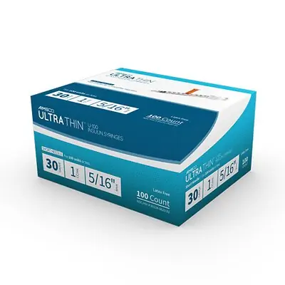 MHC Medical - 620 Standard Insulin Syringe with Needle AIMSCO® 1 mL 5/16 Inch 30 Gauge NonSafety Ultra Thin Wall
