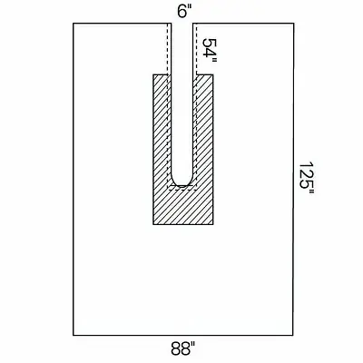 O&M Halyard Inc - 89311 Surgical Drape Large Ortho U-Drape 88 W X 125 L Inch Sterile