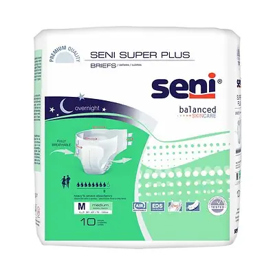 TZMO USA Inc - S-ME10-BP1 Seni® Super Plus Overnight Heavy to Severe Absorbency Incontinence Brief