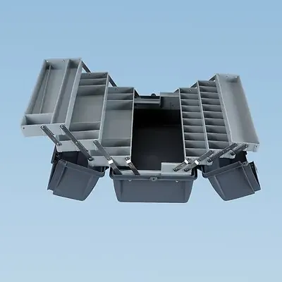 Health Care Logistics - 1808 Emergency Box Dark Gray 10-3/4 X 11-3/8 X 18-1/2 Inch