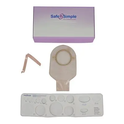 Safe N Simple - SNS7209234 Ostomy Pouch Safe n Simple™ Two-Piece System 9 Inch Length Without Barrier Drainable