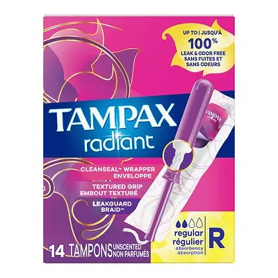 Procter & Gamble - 07301071306 Tampax® Radiant Tampons Regular Absorbency Unscented