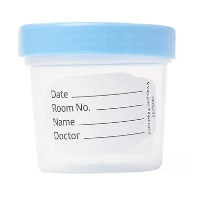 Medline - DYND30330 Specimen Container 120 mL (4 oz.) Screw Cap Poly Bagged Sterile / Sterile Fluid Path