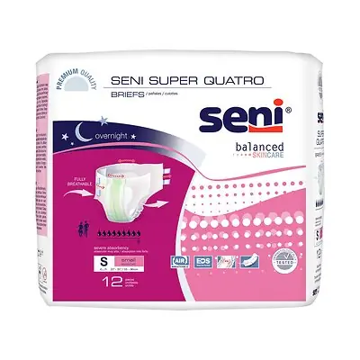TZMO USA Inc - S-SM12-BQ1 Seni® Super Quatro Severe Absorbency Incontinence Brief