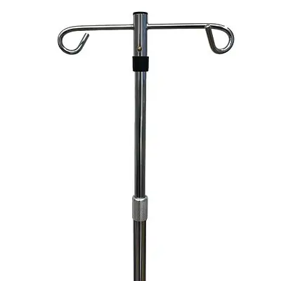McKesson Brand - 16-11300 IV Stand Floor Stand 2 Hooks 4 Legs with Casters
