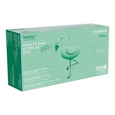 Ventyv - 10334106 Ventyv™ Ultra 3.5 Coral (Flamingo) Exam Glove